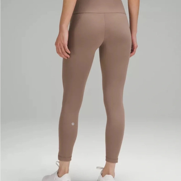 🆕🤎 Lululemon Asia Fit Wunder Train HR Tight 24” Hem Slit - Tauptastic Tan - Picture 12 of 14